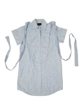 Vivienne Westwood Anglomania Striped Shirt Dress Blue White IT 42 Short Sleeve